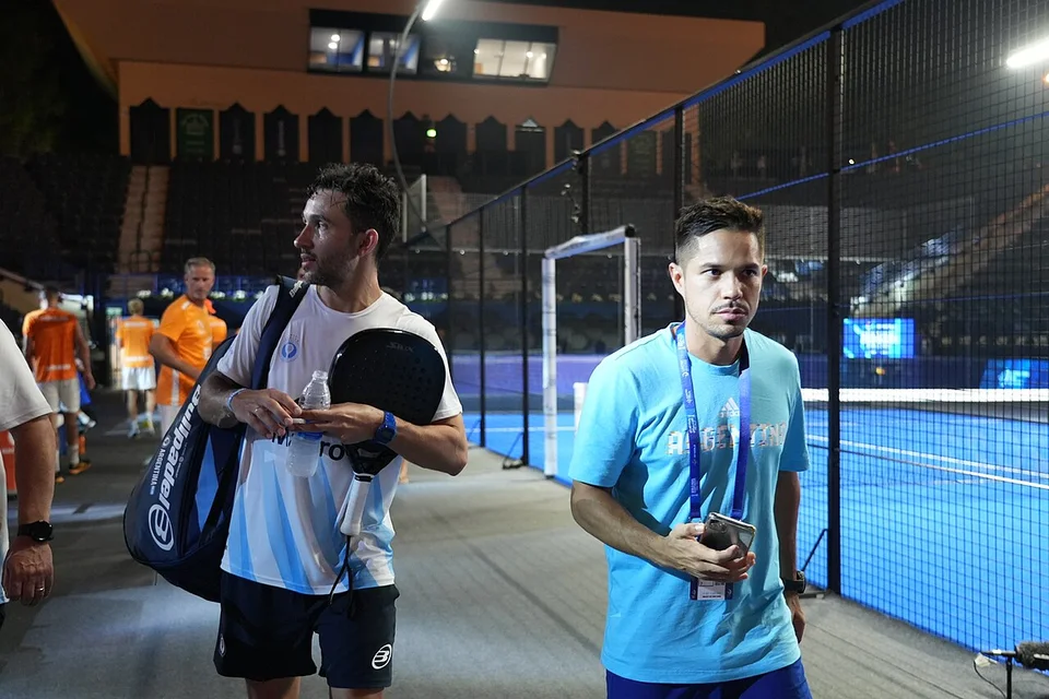 Santo Gutierrez and Pato Paradiso at the 2022 World Padel Championship in Dubai
